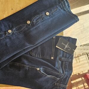 Women's Dark Blue Jeans Brand New Flamingo Brand. LARGE
